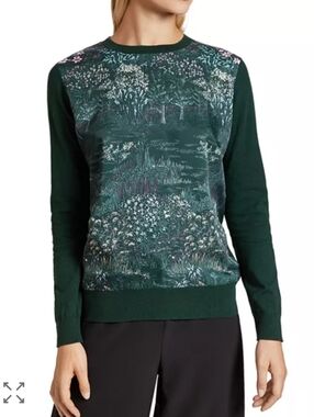Ted Baker Zoii‎ Diamond Sweater Fairycore Ethereal Quiet Luxury Artsy